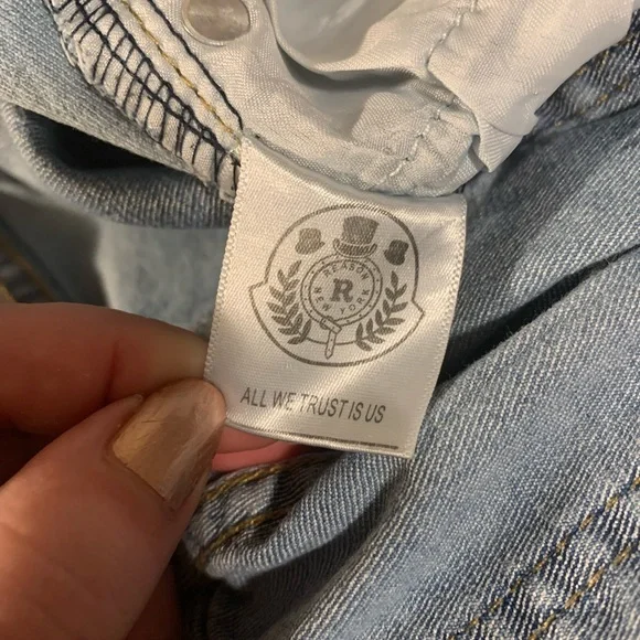 Reason Brand mens jeans size 36 buckle jeans hand crafted slim fit cargo